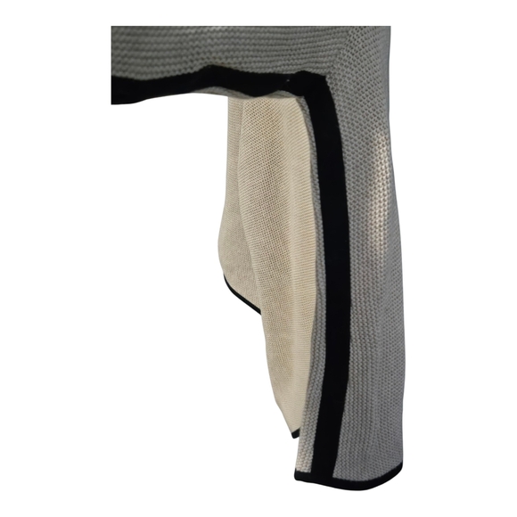 JASKAR Elegant Cream and Black Shrug Sweater, MEDIUM - Picture 5 of 6